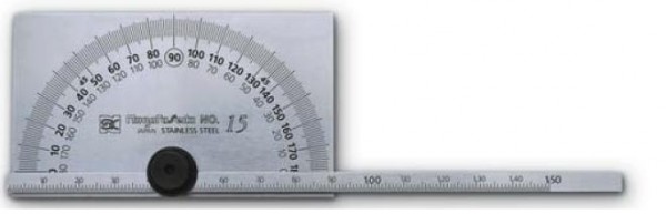 วัดมุมสแตนเลส 180 องศา Stainless Protractor SK No15