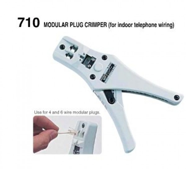 HOZAN P-710 MODULAR PLUG CRIMPER คีมย้ำโมดูล่าปลั๊กสำหรับสายโทรศัพท์