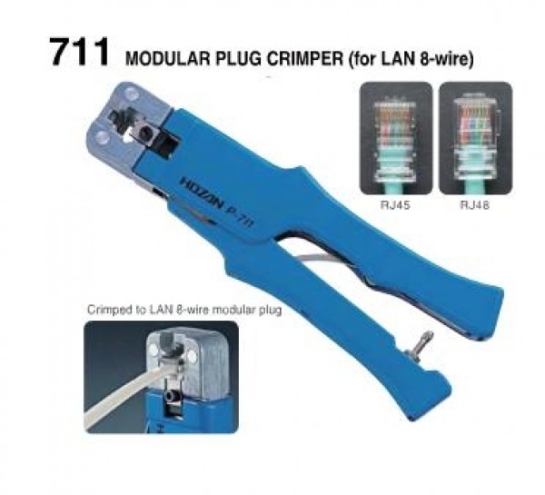 HOZAN P-711 MODULAR PLUG CRIMPER คีมย้ำปลั๊กสายแลน สายโทรศัพท์