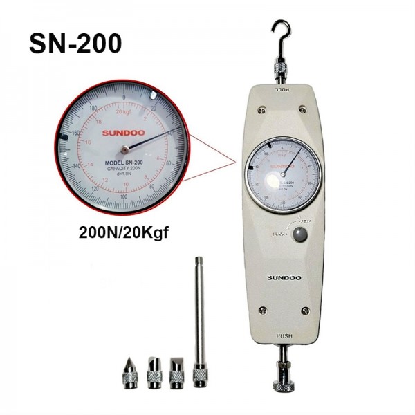 SN-200 เครื่องวัดแรงดึงแรงกด 200N/20kgf Analog Push Pull gauge