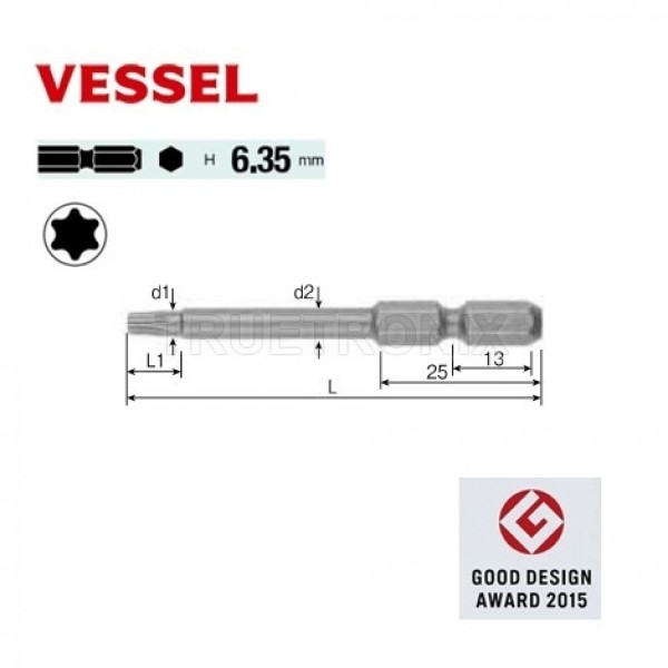 TORX Bit 6.35mm No.V