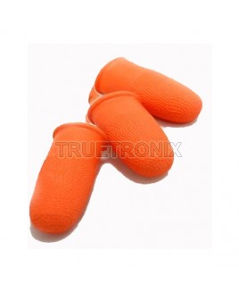 Orange Finger Cots ถุงนิ้วสีส้มสวมจับชิ้นส่วนขนาดเล็ก
