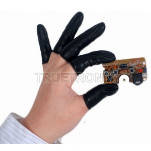 Conduct Black Finger Cots ถุงนิ้วยางสีดำ