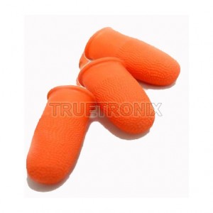 Orange Finger Cots ถุงนิ้วสีส้มสวมจับชิ้นส่วนขนาดเล็ก