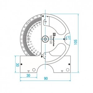 AP-130 เกจวัดแนวเชื่อม 0-180 องศา ANGLE PROTRACTOR