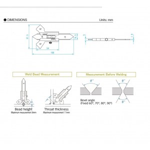 เกจวัดรอยเชื่อม AWG-10 WELDING GAUGE