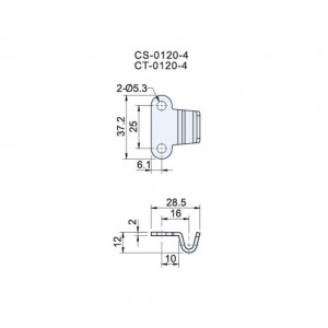 Applicable Latch Keepers CS(T)-0120-4 - Vertical Keeper