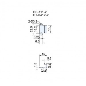 Applicable Latch Keepers CS-111-2. CT-0412-2 - Horizontal Keeper