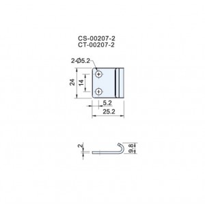 Applicable Latch Keepers CS(T)-00207-2 - Horizontal Keeper