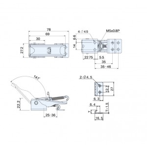 Draw Latches (Adjustable Type) CS(T)-21237 - Assistance Latch