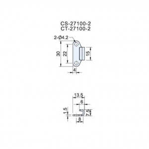 Applicable Latch Keepers CS(T)-27100-2 - Horizontal Keeper