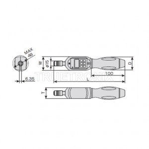 ไขควงเช็คทอร์ค 60-600cN.m TONE DBDT6S Digital Torque Screwdriver