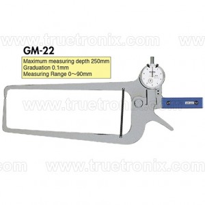 TECLOCK GM-22 External Dial Caliper Gauge 0-90mm เกจวัดความหนาท่อแบบไดอัล