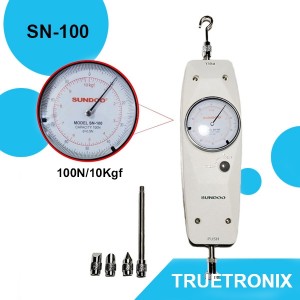 SN-100 เครื่องวัดแรงดึงแรงกด 100N/10Kgf Analog force gauge