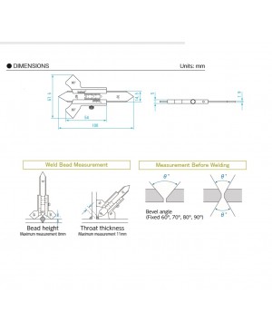 เกจวัดรอยเชื่อม AWG-10 WELDING GAUGE