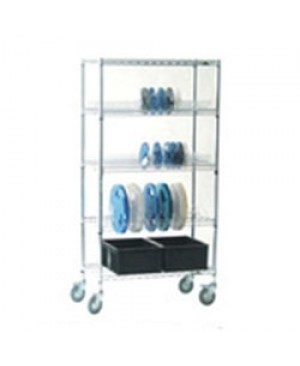 ชั้นวางตะแกรงลวดชุบโครเมี่ยม Chrome-Plated Wire Shelving