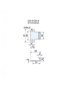 Applicable Latch Keepers CS(T)-0120-6- Horizontal Keeper