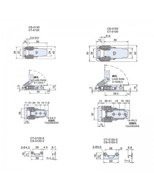 Draw Latches CS(T)-01 series - Spring Loaded Type