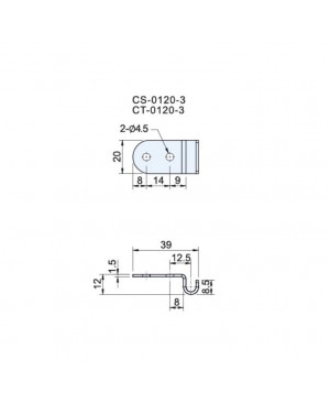 Applicable Latch Keepers  CS(T)-0120-3 - Vertical Keeper 