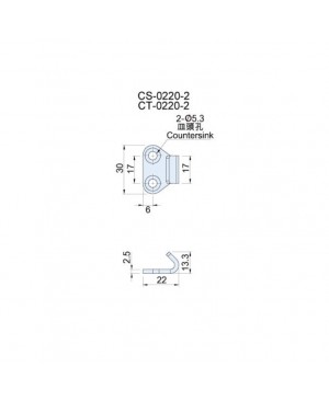 Applicable Latch Keepers CS(T)-0220-2 - Horizontal Keeper