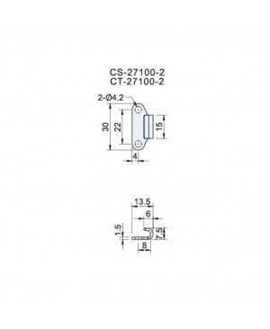 Applicable Latch Keepers CS(T)-27100-2 - Horizontal Keeper