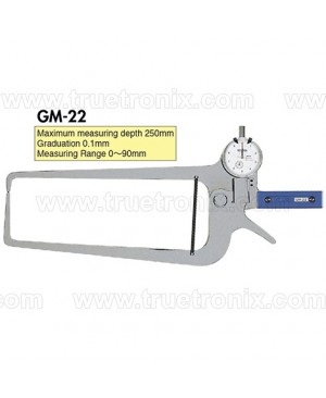 TECLOCK GM-22 External Dial Caliper Gauge 0-90mm เกจวัดความหนาท่อแบบไดอัล