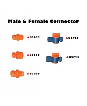 3/8" System Male & Female Connector