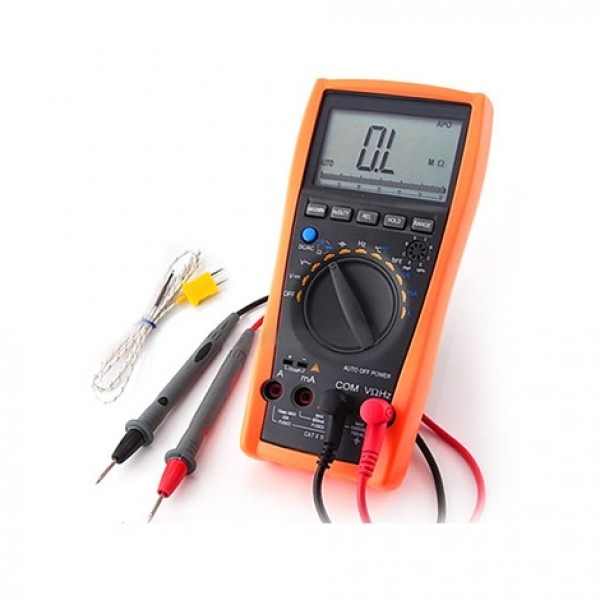 Multimeter with Thermometer ดิจิตอลมัลติมิเตอร์พร้อมโพรบวัดอุณหภูมิ