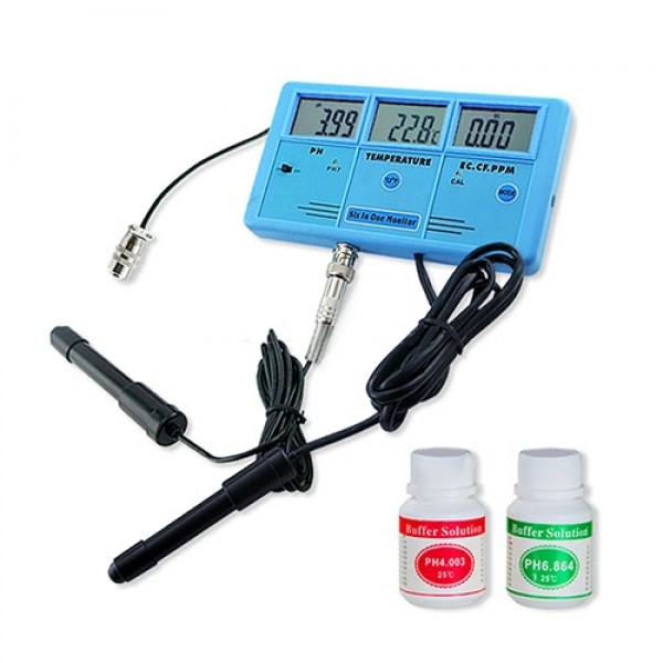 6-in-1 Water Quality Tester Aquarium EC CF TDS PH Temp C-F เครื่องวัดคุณภาพน้ำ