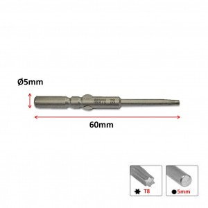 ดอก TORX T8 Round Shank Screwdriver Magnetic Bits