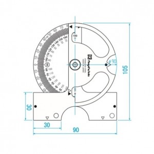 AP-130 เกจวัดแนวเชื่อม 0-180 องศา ANGLE PROTRACTOR