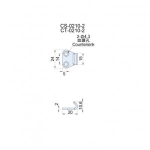 Applicable Latch Keepers CS(T)-0210-2 - Horizontal Keep