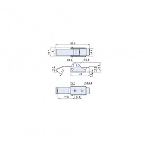 Draw Latches CS-08303 - Lock Hole