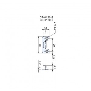 Applicable Latch Keepers CS(T)-0120-2 - Horizontal Keeper