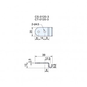 Applicable Latch Keepers  CS(T)-0120-3 - Vertical Keeper 