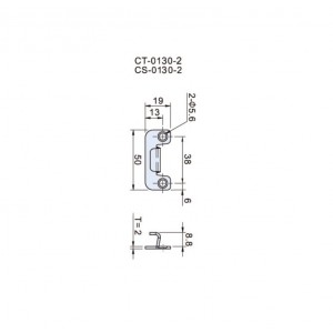 Applicable Latch Keepers CS(T)-0130-2 - Horizontal Keeper