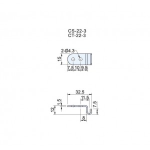 Applicable Latch Keepers CS(T)-22-3 - Vertical Keeper