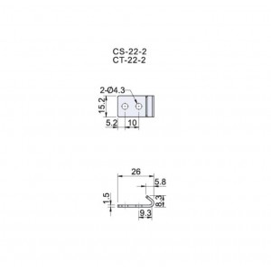 Applicable Latch Keepers CS(T)-22-2 - Horizontal Keeper