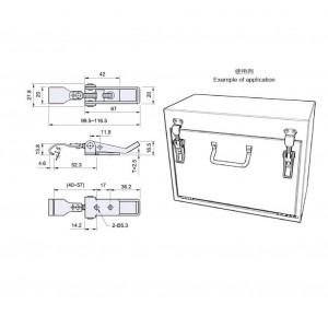 Draw Latches (Adjustable Type) CT-02221-W-1