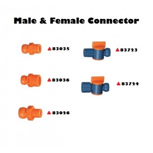 3/8" System Male & Female Connector