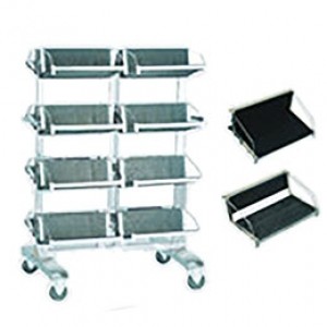 ชั้นจัดเก็บแผ่น PCB มีล้อสำหรับเข็น PCB Storage Trolley with Hanging Racks