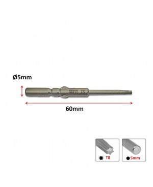 ดอก TORX T8 Round Shank Screwdriver Magnetic Bits