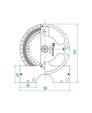 AP-130 เกจวัดแนวเชื่อม 0-180 องศา ANGLE PROTRACTOR