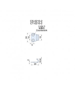 Applicable Latch Keepers CS(T)-0210-2 - Horizontal Keep