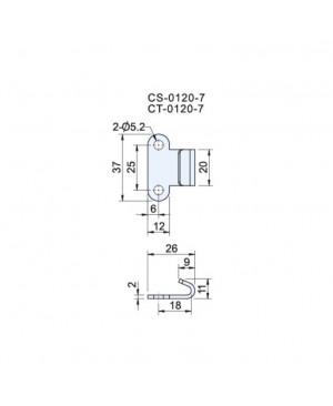 Applicable Latch Keepers CS(T)-0120-7- Horizontal Keeper