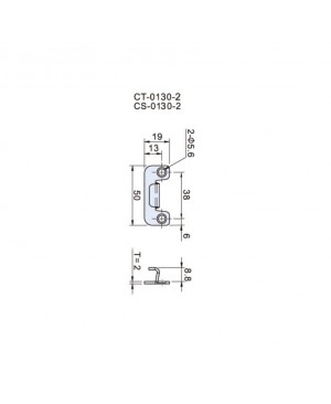 Applicable Latch Keepers CS(T)-0130-2 - Horizontal Keeper