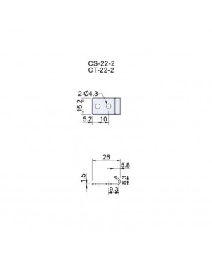 Applicable Latch Keepers CS(T)-22-2 - Horizontal Keeper