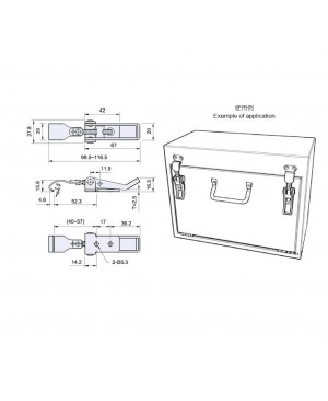 Draw Latches (Adjustable Type) CT-02221-W-1