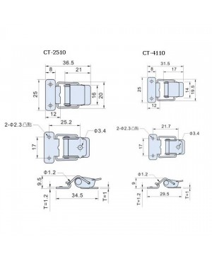 Draw Latches (Spring Loaded Type) CT-2510.CT-4110 series